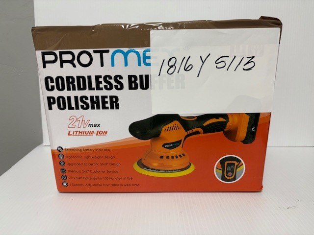 ProtMex Cordless Buffer Polisher 21V 2 Batteries