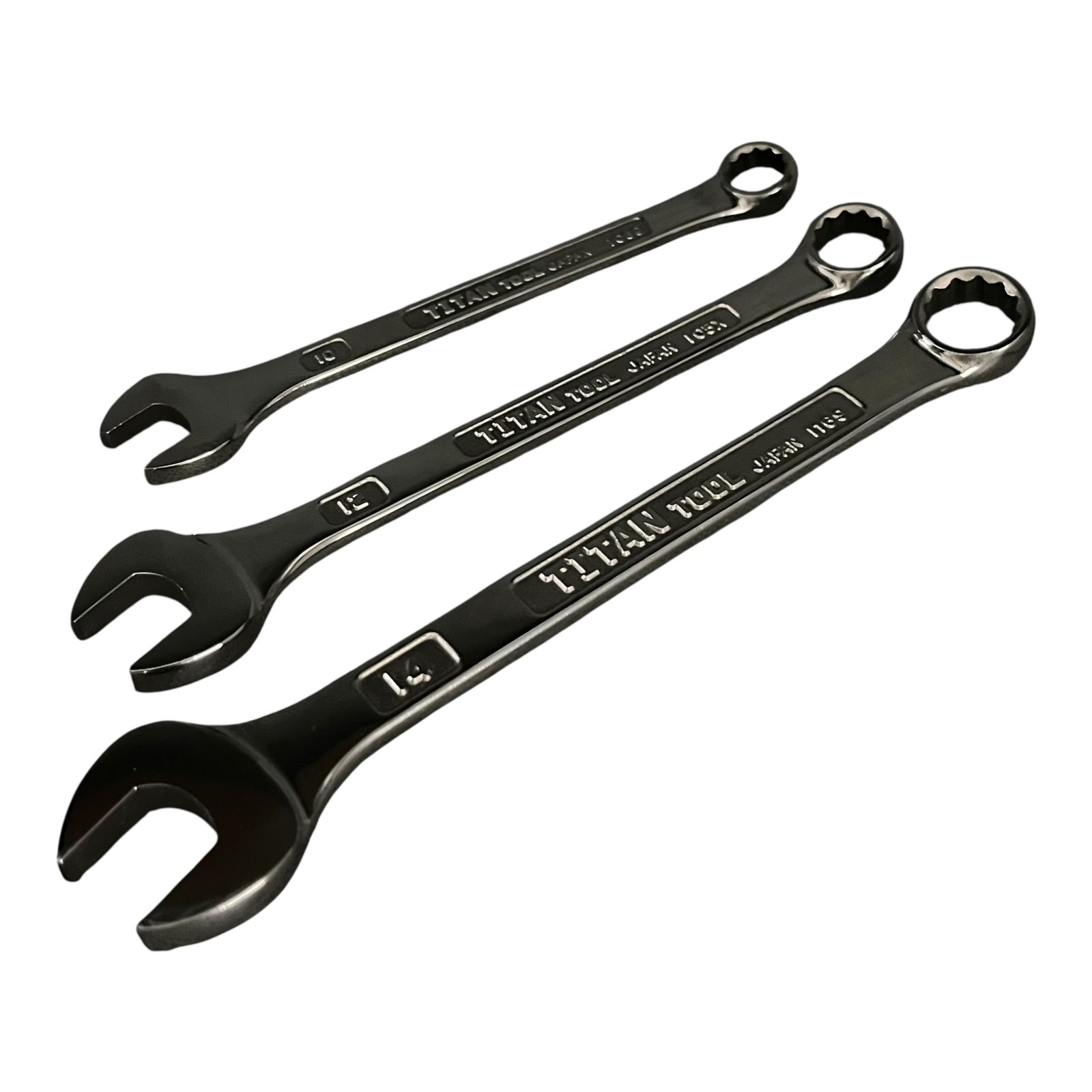 Tone TMS300 Titanium Combination Wrench set 10mm, 12mm, 14mm | Made in Japan