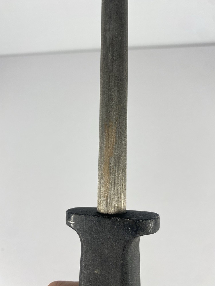 14.5” Honing Rod Sharpening Solid Metal Handle Used