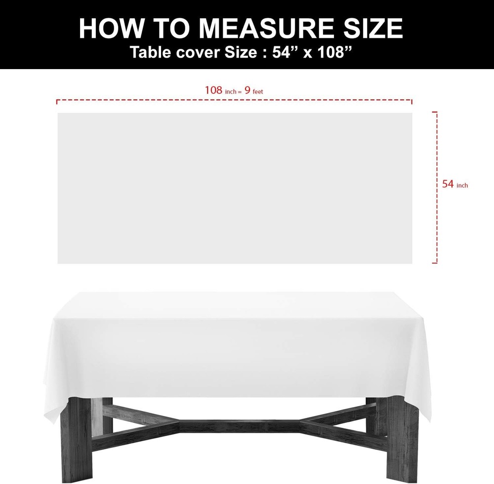 ValuMost Disposable 54" x 108" Plastic Rectangle Table Cover/Tablecloth