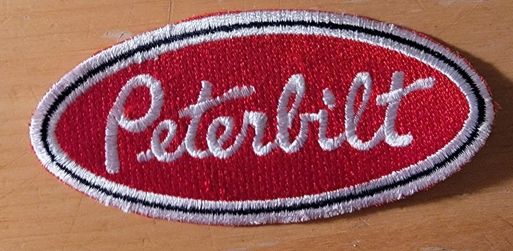 Peterbilt oval patch. Sew on. 4 inch.  NEW Nice
