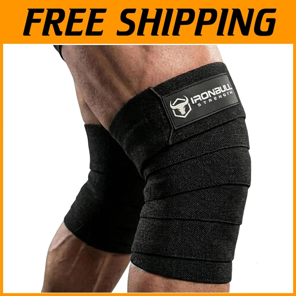 Supportive Knee Wraps for Squatting - 80" Lifting Straps