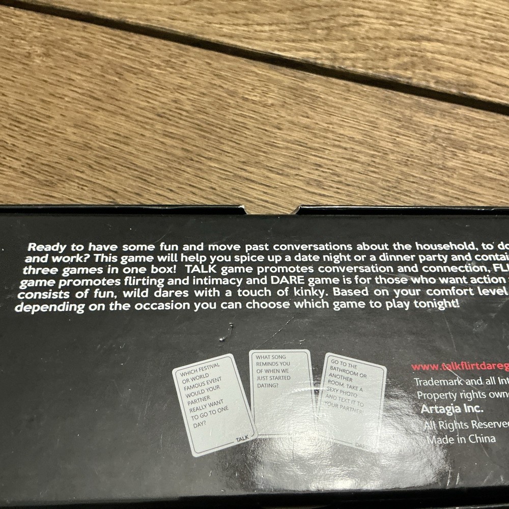 Talk Flirt Dare Card Game