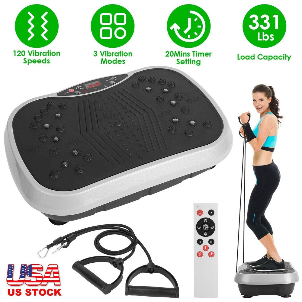 Vibration Exercise Machine With Resistant Bands Remote Control Whole Body Vibrat
