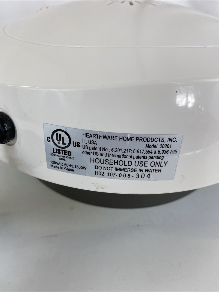 NuWave Pro Infrared Oven Motor Head Model 20201 Replacement Hearthware White