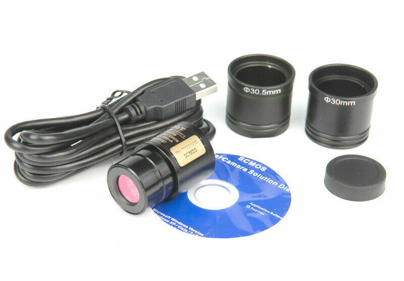5MP USB CCD Video Digital Camera Microscope Electronic Eyepiece w Micrometer