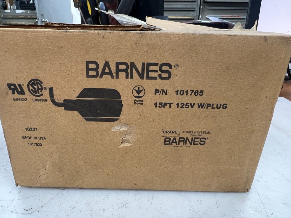 👀 BARNES 15' FLOAT SWITCH 125 VAC 101765