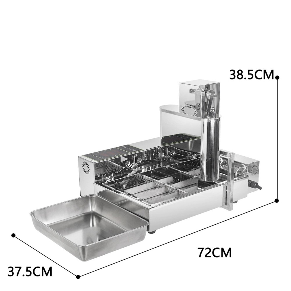 Kolice 1750pcs/hour Mini 4 rows donuts making machine frying doughnut maker