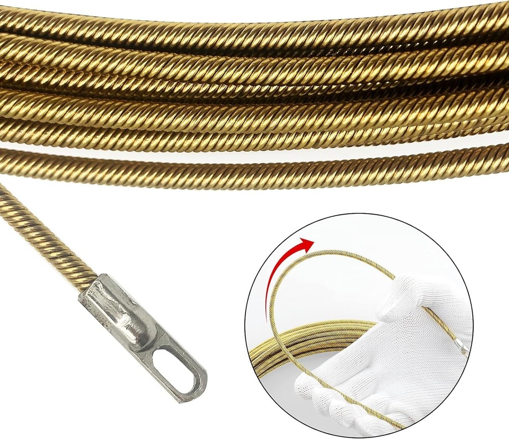 100ft Electrical Spring Wire Threader Fish Tape Fastener 4mm * 100ft (30m)