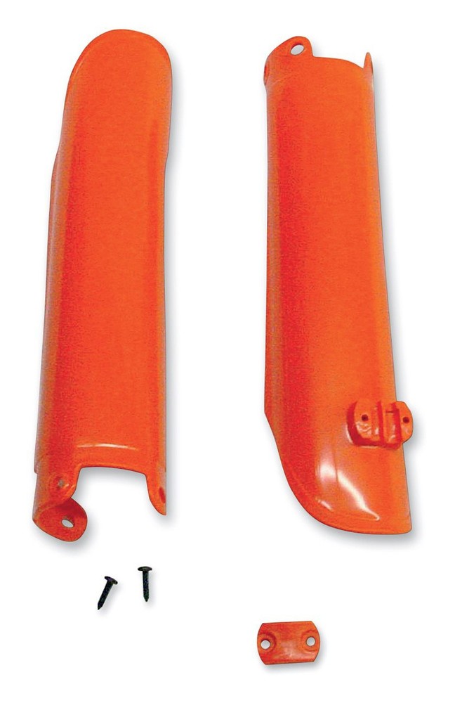 UFO Orange Plastic Front Fork Tube Protectors (KT04055-FFLU)