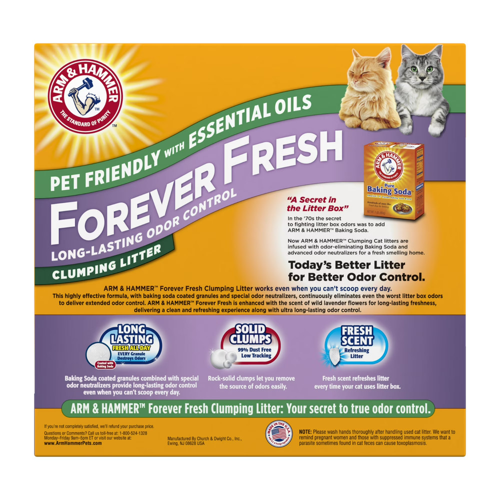 (4 pack) Forever Fresh Clumping Cat Litter, Lavender Essential Oils, Multi-Cat