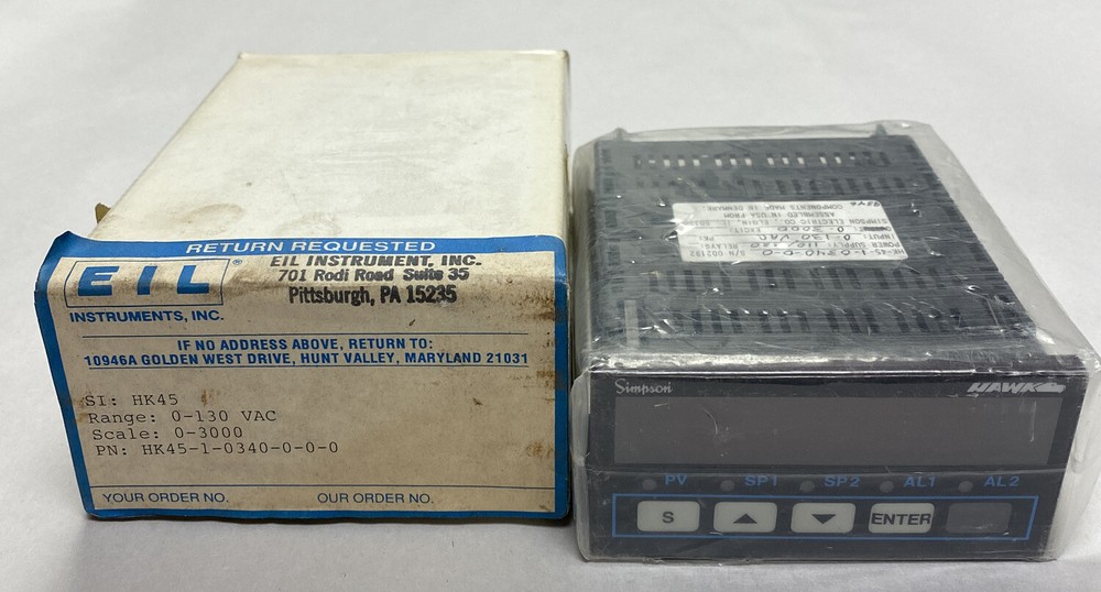 Simpson,HK-45-1-0340-0-0,Digital Panel Meter NOS