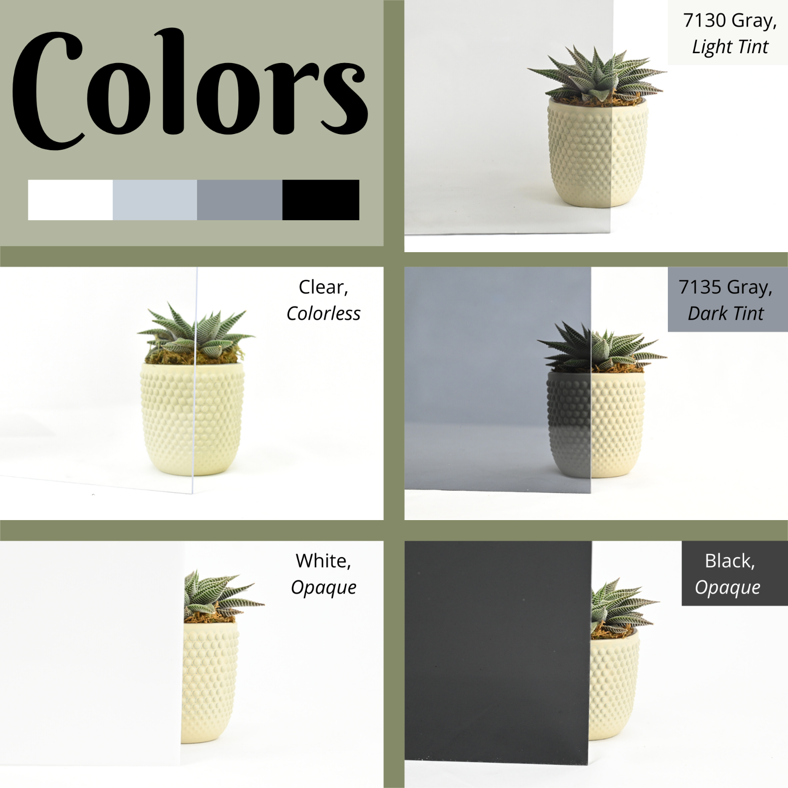 Polycarbonate Plastic Sheet, Various Sizes, Colors and Thicknesses