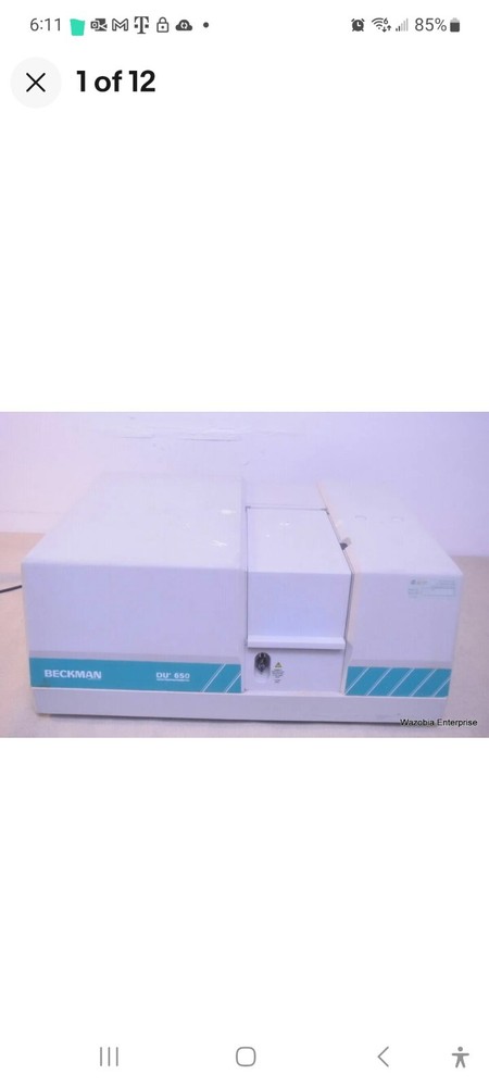 Beckman DU650  Series Spectrophotometer (Model: DU-650) Also  Temp Control Unit