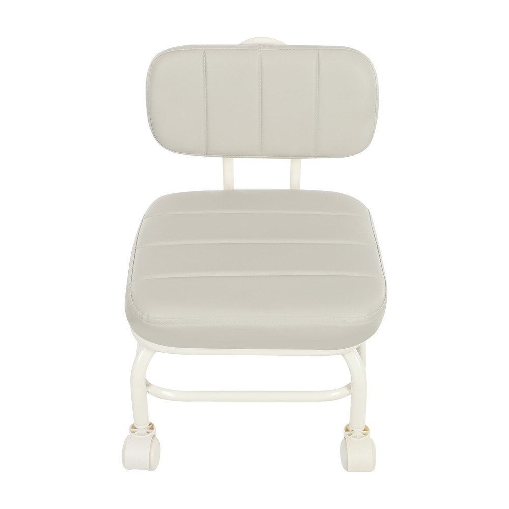 Low Rolling Stool, Roller Seat with Universal Swivel Caster Wheels & Backrest