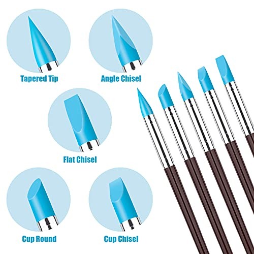 10Pcs Silicone Clay Sculpting Tool, Modeling Dotting Tool & Pottery Craft use