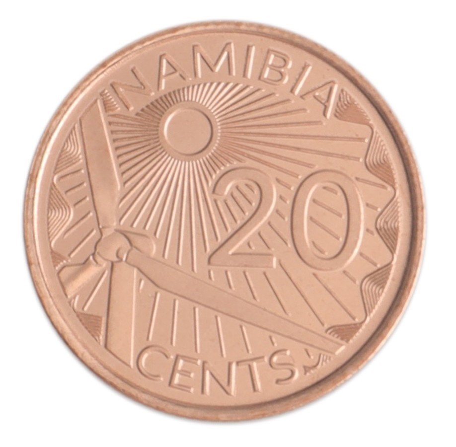 Namibia 20 Cents, 2025, N #482687, Mint