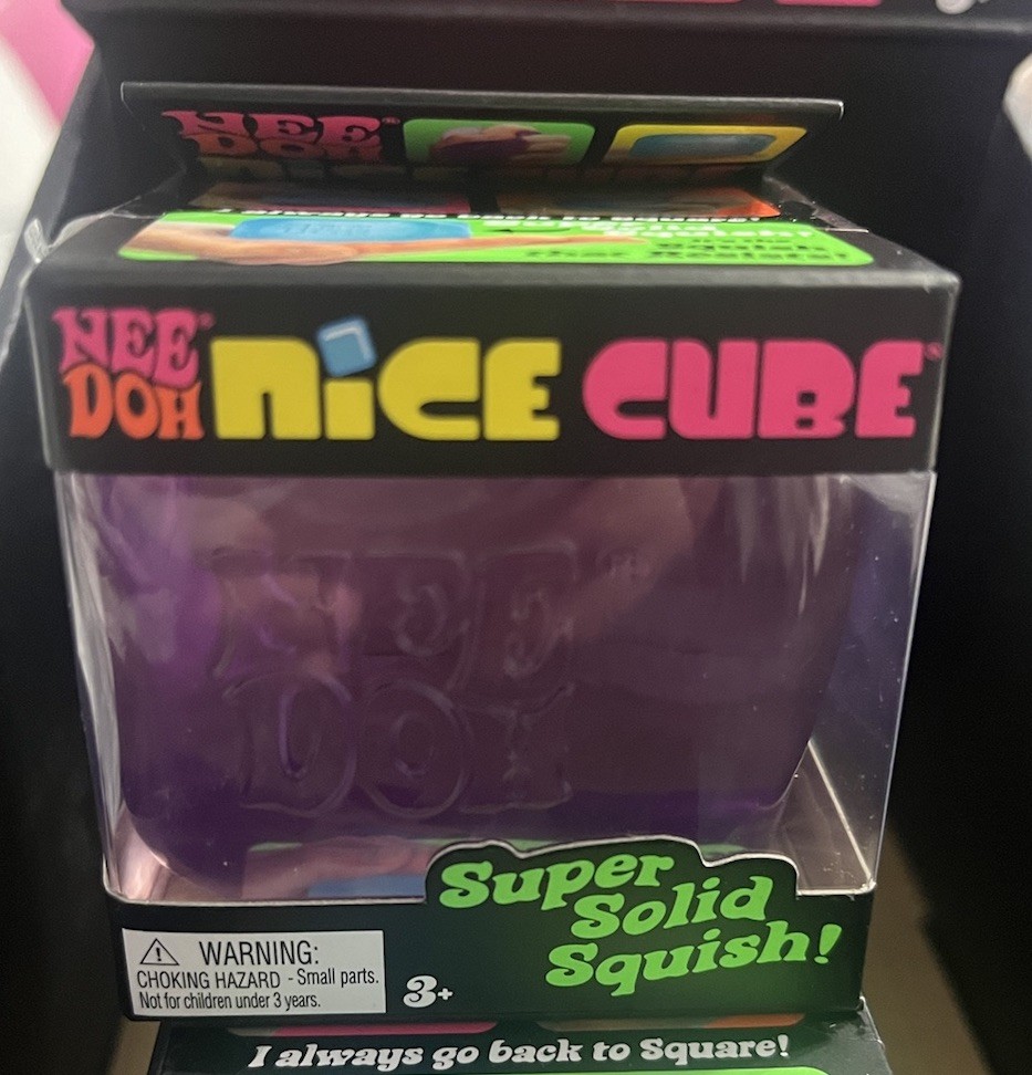 Nee Doh-Nice Cube-Super Solid Squish-Purple-Sealed