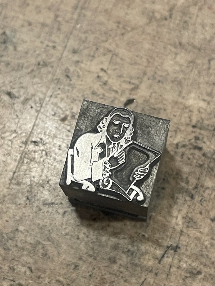 Printing Letterpress Printers Block Founding Father With Document Foundry (1634)