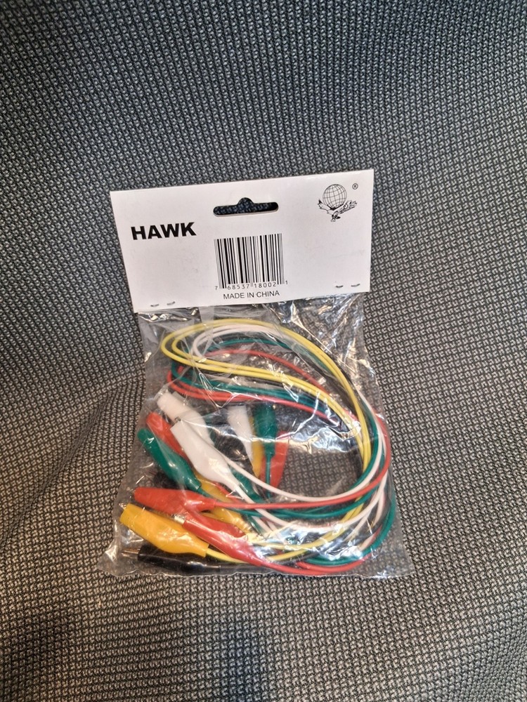 Test Leads Set Jumper Wire With Alligator Clips 10-pc.multi color set