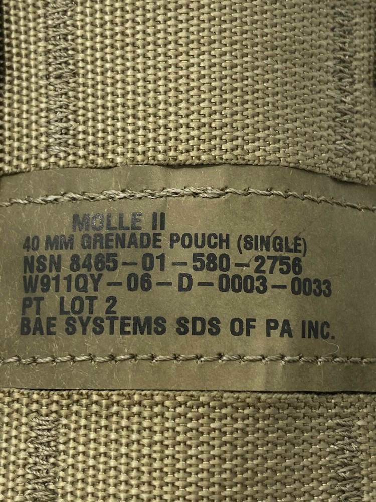 USGI MOLLE II 40MM Single HE Pouch OCP X 2
