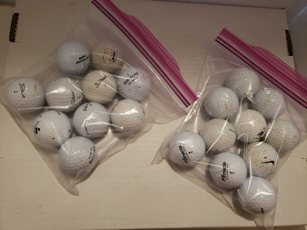 Assorted Used Golf Balls: 10 In Set