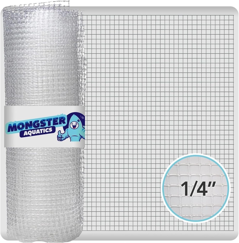 Clear Mesh Netting Material - 4'X5' - Plastic Mesh Screen Netting for Fish