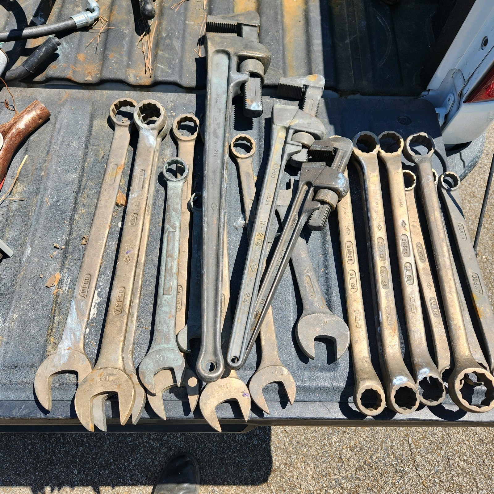 AMPCO ALBR Pipe Wrench Set - 18-24-36 Spark Free Tools