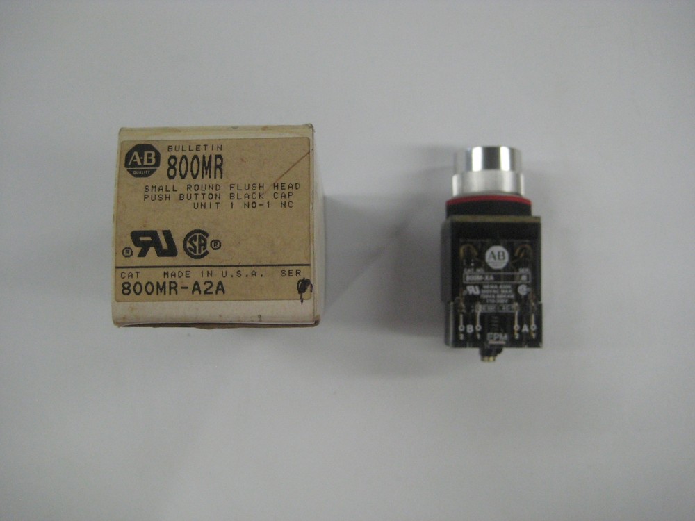 ALLEN BRADLEY 800MR-A2A SER.A BLACK PUSH BUTTON NSMP