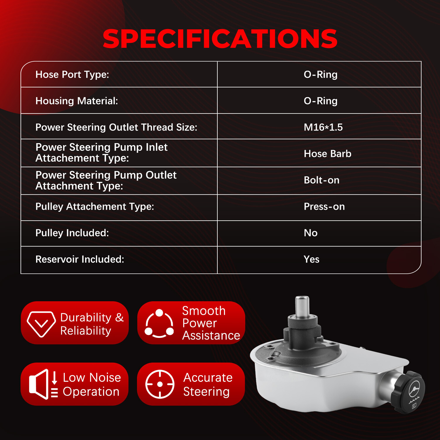 20-8740 Power Steering Pump For Chevrolet Silverado 1500 GMC Sierra 1500 1999-13
