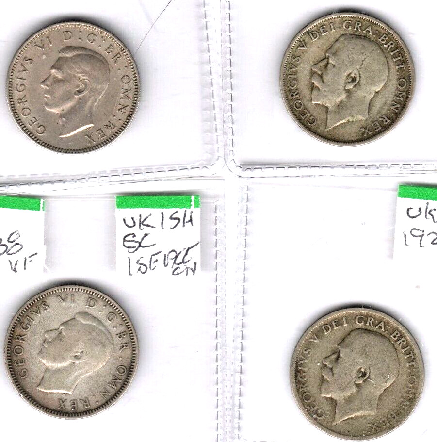 UK 4- 1 SHILLING SILVER