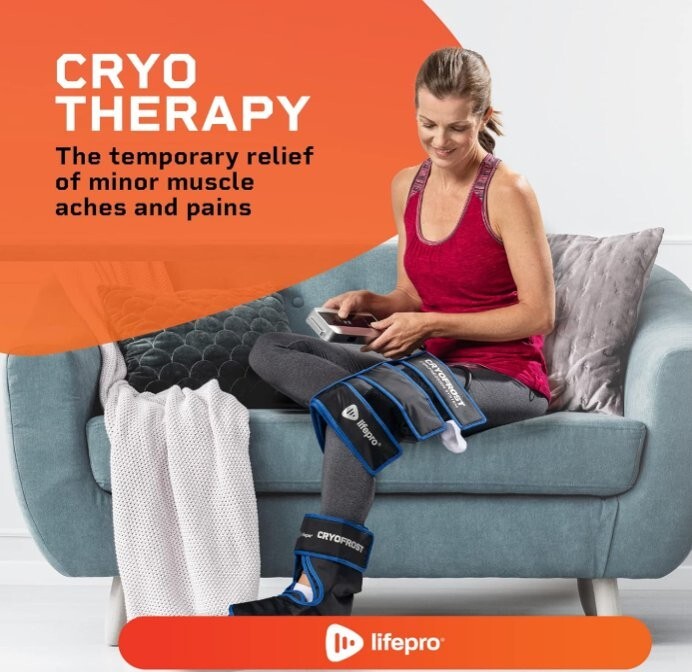 LIFEPRO CRYOFROST COMPRESSION SYSTEM Cold Therapy Machine for Ankle, Calf, &KNEE