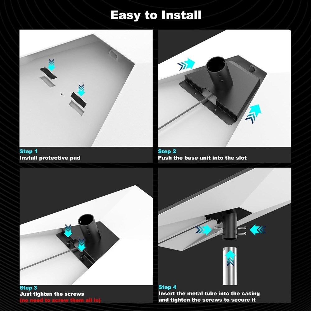 Starlink Gen 3 Pipe Adapter, Adjustable Pole Mount Adapter Mounting Kit