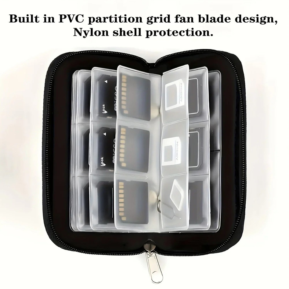 Memory Card Holder Bag 22 Slot SD CF Micro SD SDHC MS Camera Game Case