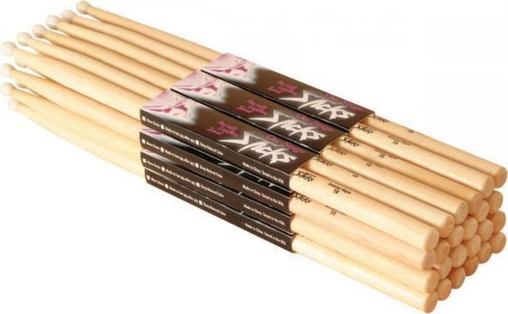 Hickory Drum Sticks (5A, Nylon Tip, 12pr)