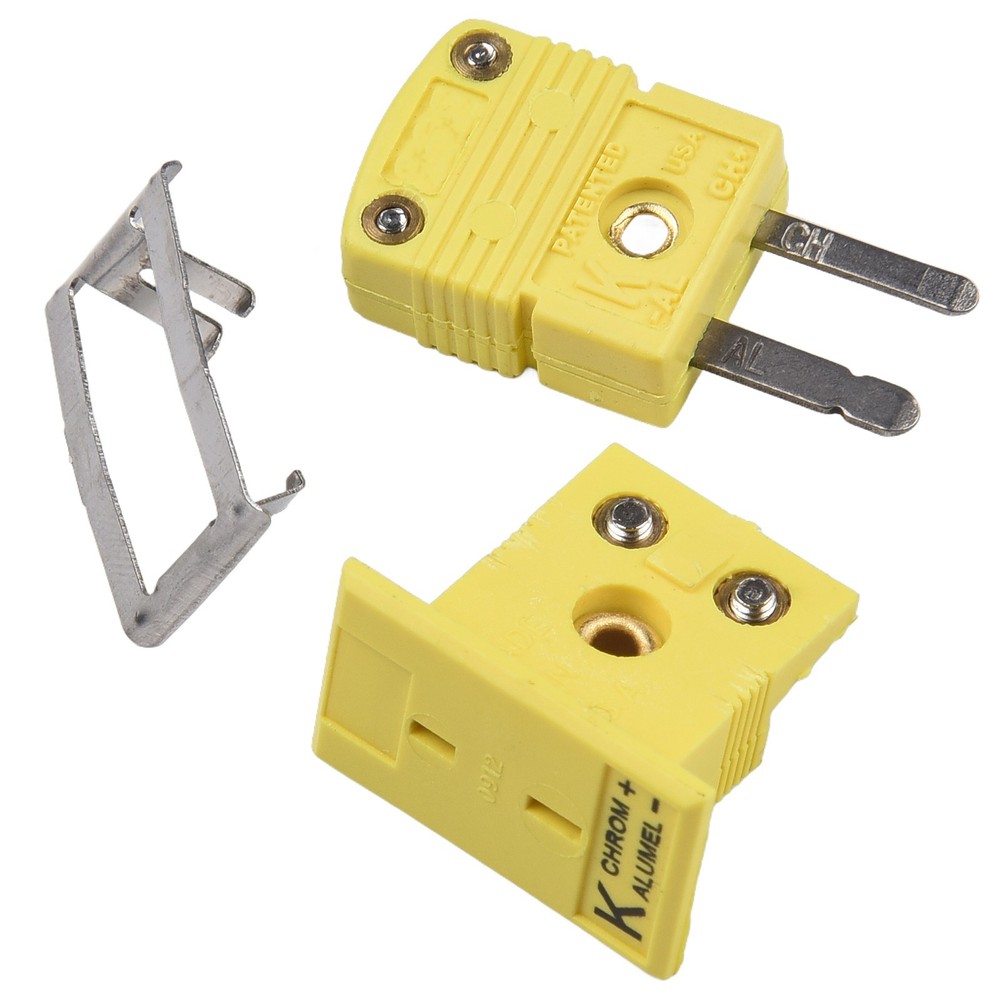 Panel Mount K Type Thermocouple Miniature Socket Yellow 1 Set High Quality