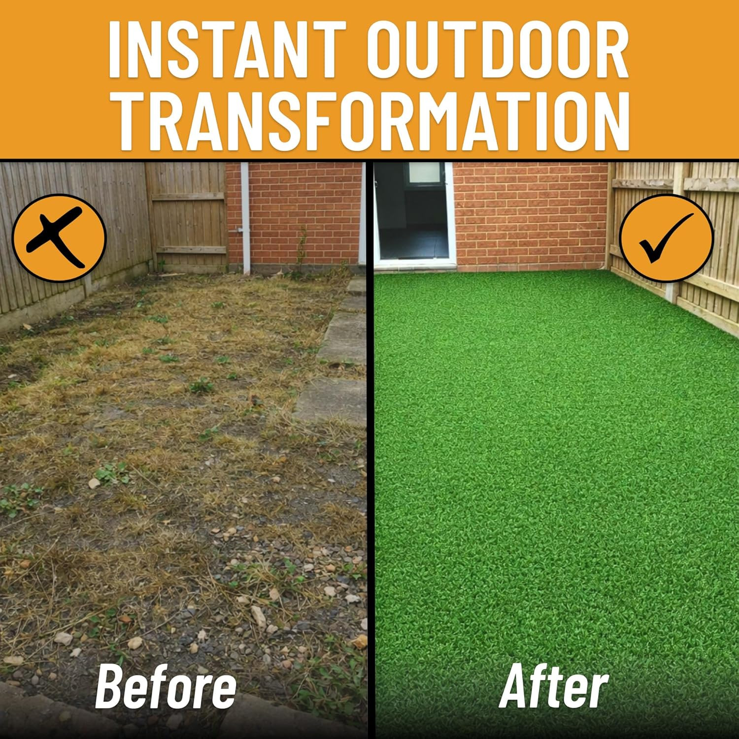 Artificial Grass Outdoor Runner Rug 2'7" X 10' – Waterproof Astro Turf with Drai