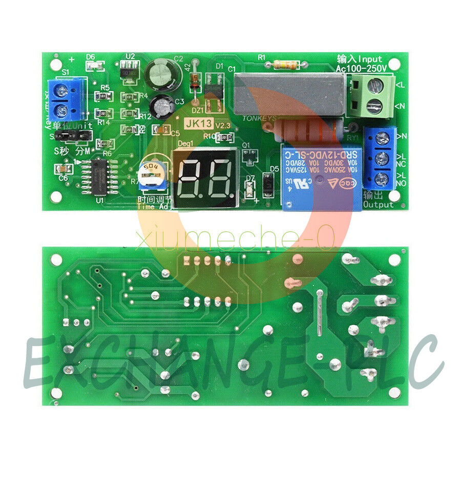 AC 220V Digital Display Delay Relay Module Delay Timer Switch 0-99 S/Min JK13