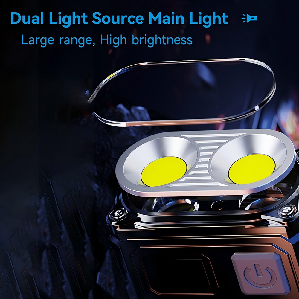 Clip Pocket LED Flashlight Magnetic USB Rechargeable Mini Torch Work Light IPX4