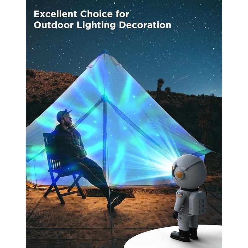 Astronaut Galaxy Projector Night Light 29 Effects Remote Control Auto-Off Timer