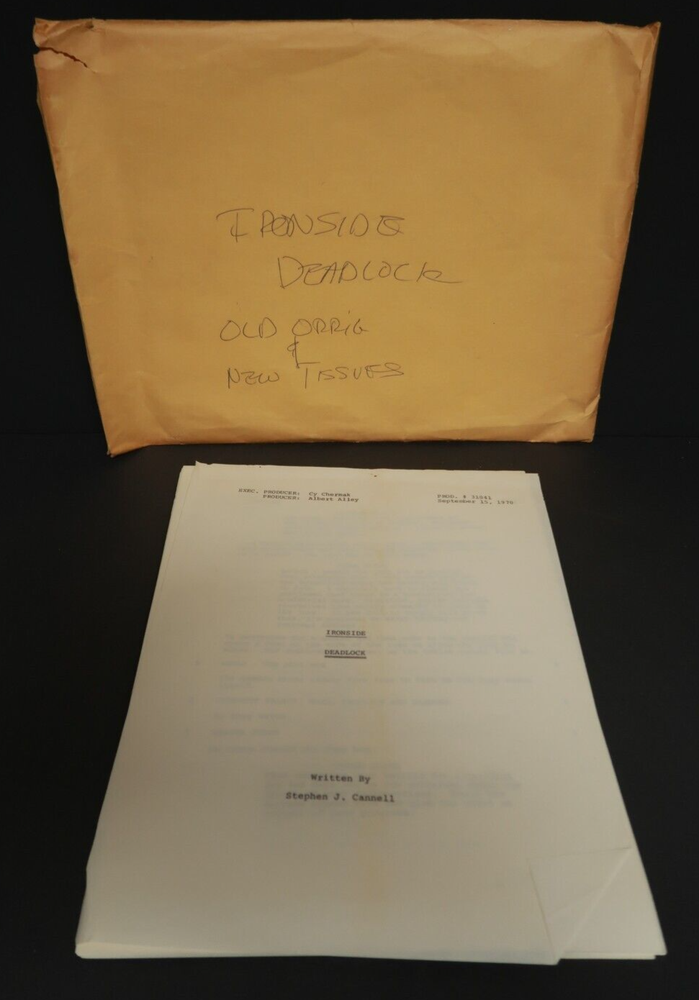 Ironside Deadlock Original TV Script Stephen J. Cannell Screenplay Sept. 1970