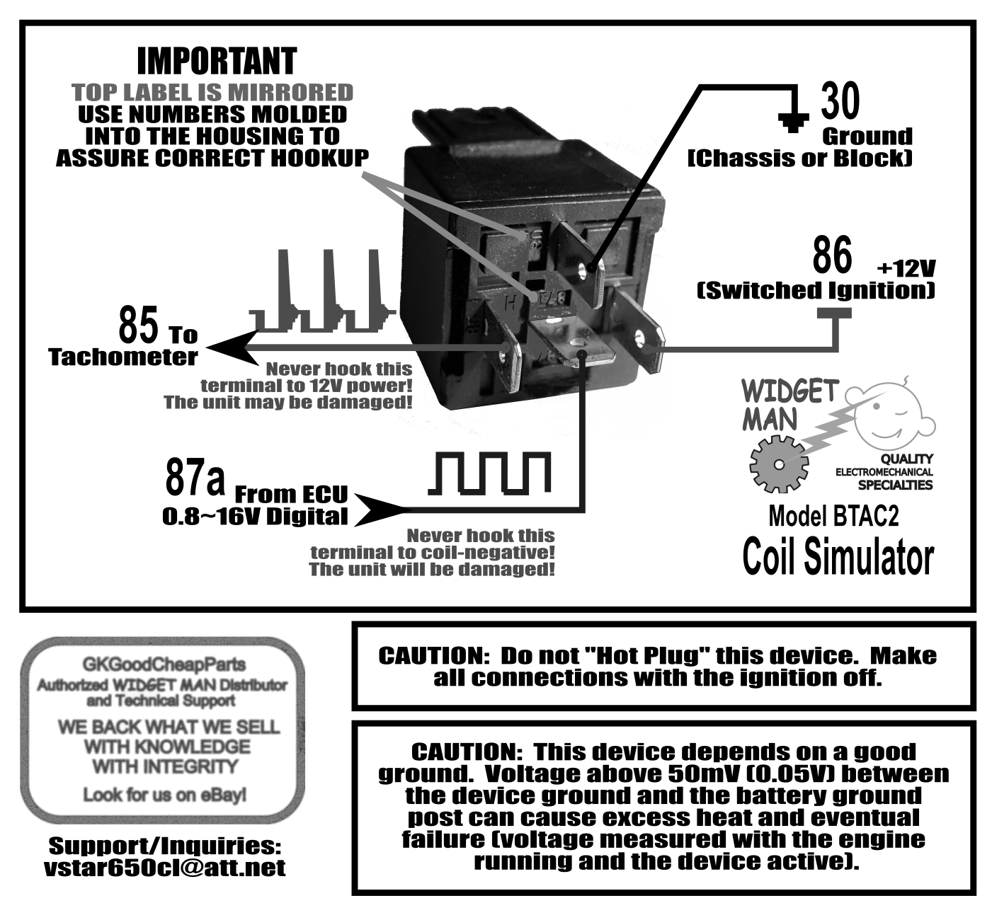TACH TACHOMETER SIGNAL BOOSTER, 3~16V In -> 48~63V Out, compare to MSD 8920
