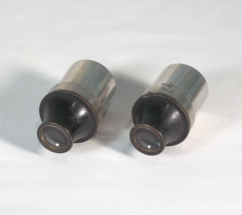 Vintage 9x Dissecting Stereo Microscope Ocular Lens Pair