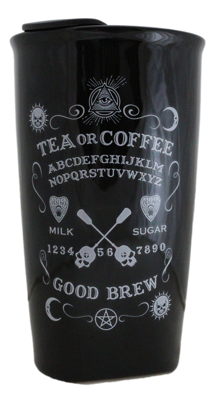 Wicca Witchcraft Ouija Board Tea Or Coffee Good Brew Ceramic Travel Mug Cup