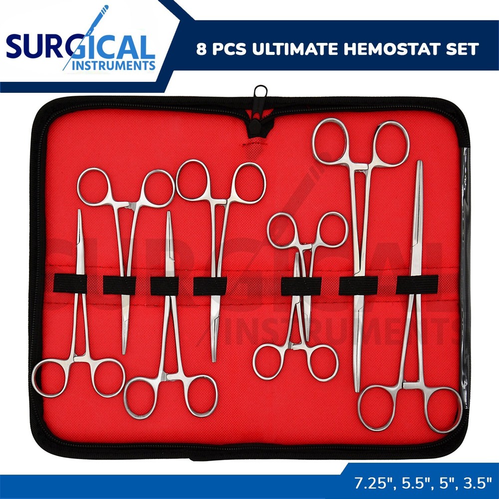 Ultimate Hemostat Set, 8 Pcs Ideal for hobby tool, electronics, KIT-4 German G