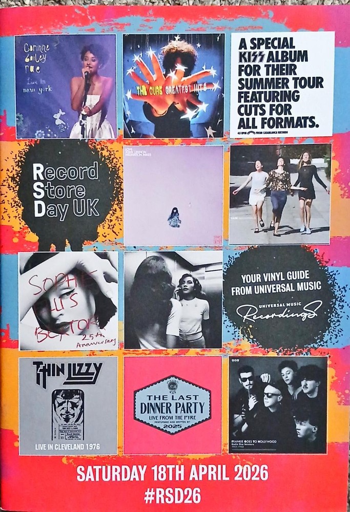 Record Store Day 18th April 2026 Universal Music Vinyl Guide Kiss John Lennon
