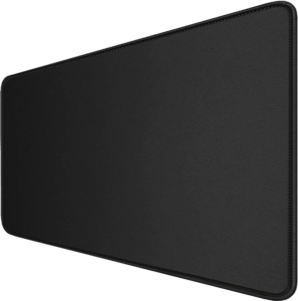 Non-Slip Extended Mouse Pad, Waterproof Keyboard Mat - Black