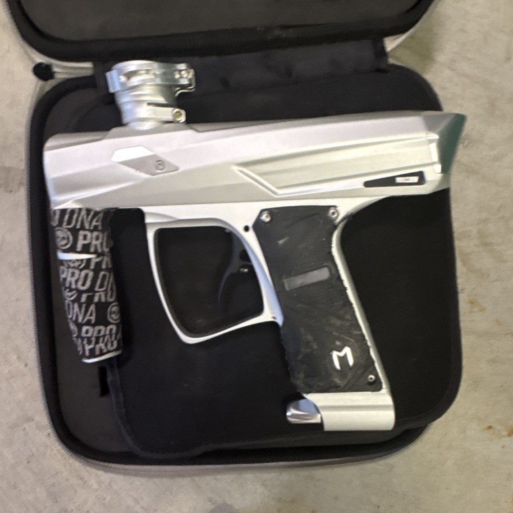 MacDev Clone Electronic Paintball Marker Silver & Black Case Included