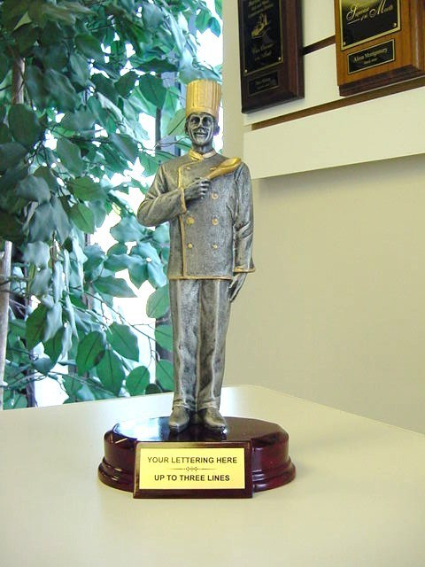 CHEF BAKE-OFF SCULPTURE AWARD TROPHY COOK OFF COOKING LARGE  PRFC-971  #