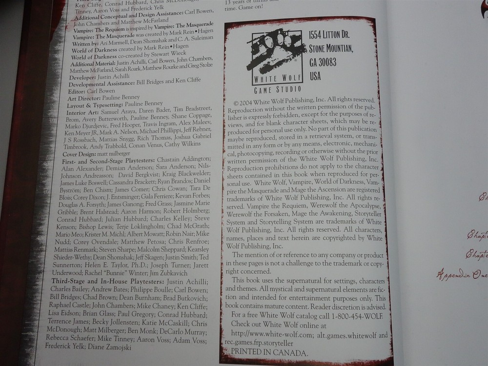 Vampire - The Requiem: Core Rulebook (White Wolf)